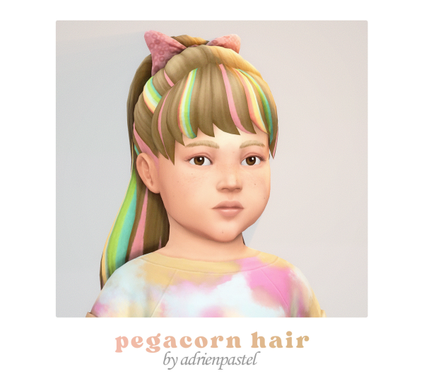 Maxis Match EP20 Pegacorn Ponytail by simsfinds - The Sims 4 Custom Content