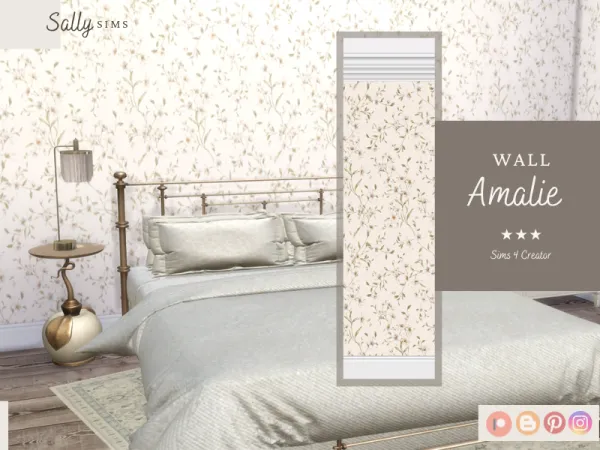 Mix Wall AMALIE - The Sims 4 Custom Content