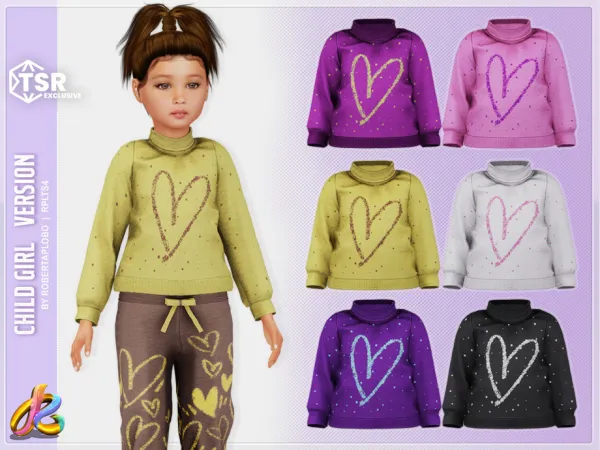 Alpha Girl Top 322 Child by RobertaPLobo - The Sims 4 Custom Content