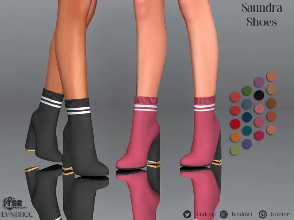 Alpha Saundra Shoes - The Sims 4 Custom Content