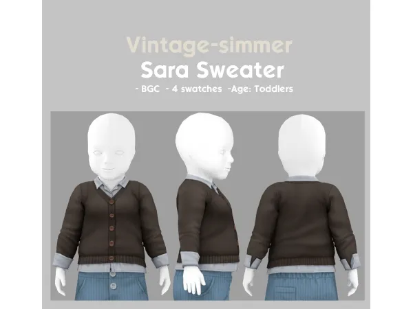 Maxis Match Sara Sweater simmer by vintage - The Sims 4 Custom Content