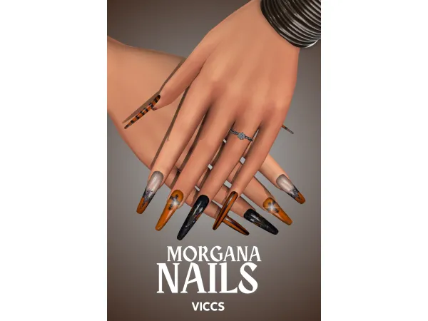 Alpha VICCS_MORGANA NAILS (TEEN ELDER) - The Sims 4 Custom Content
