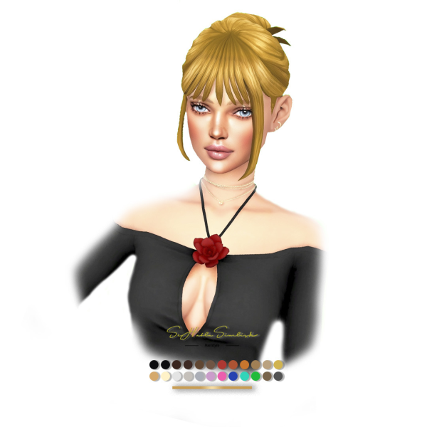 Maxis Match Monica Hairstyle by simsfinds - The Sims 4 Custom Content