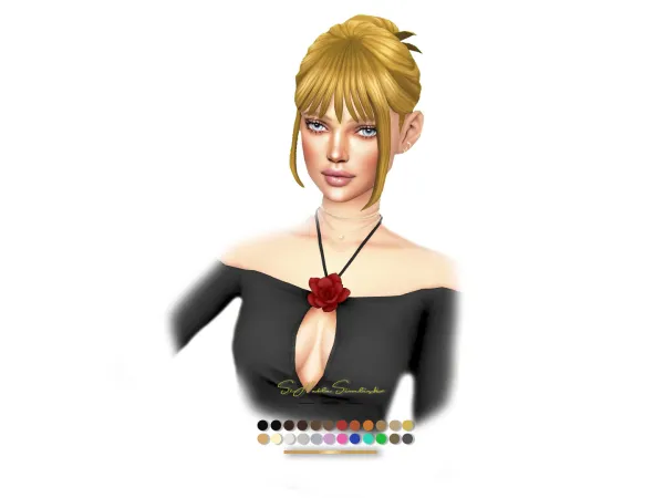 Maxis Match Monica Hairstyle by sehablasimlish - The Sims 4 Custom Content
