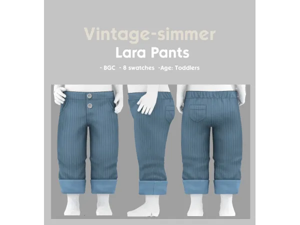 Maxis Match Lara Pants simmer by vintage - The Sims 4 Custom Content