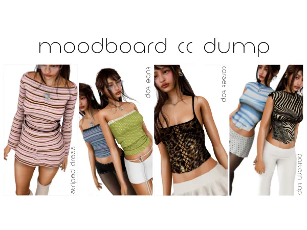 Alpha stripe ddress by loreleisimss - The Sims 4 Custom Content