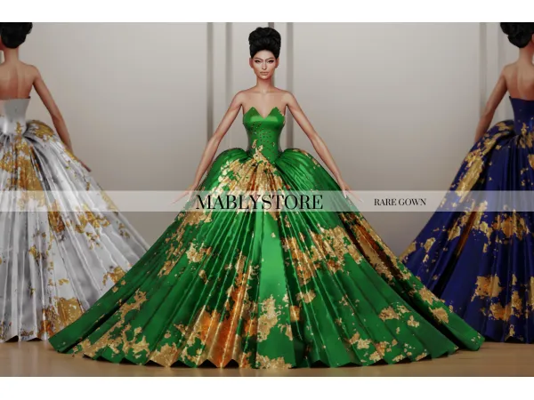 Alpha RARE GOWN by Mably - The Sims 4 Custom Content