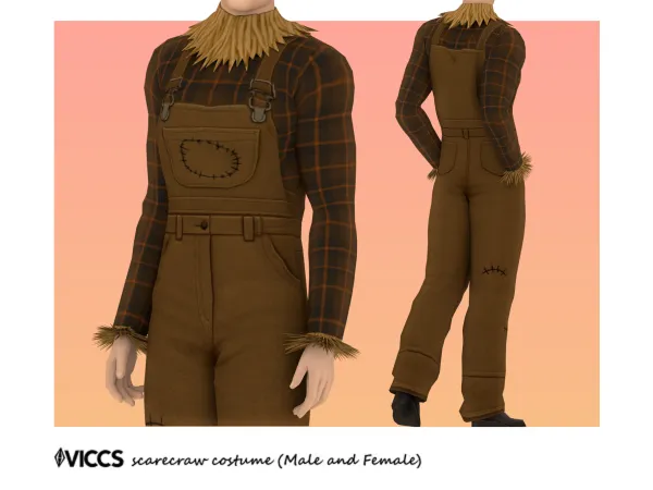 Mix VICCS_SCARECRAW COSTUME (TEEN ELDER) - The Sims 4 Custom Content