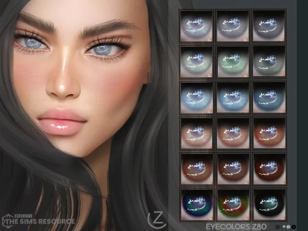 Alpha EYECOLORS Z80 by ZENX - The Sims 4 Custom Content