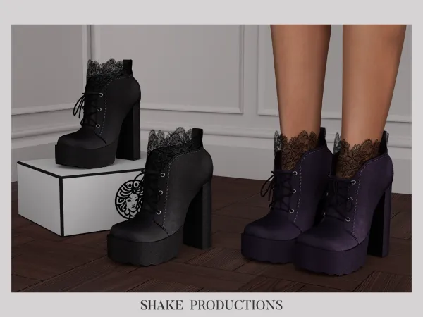 Alpha Nocturne High Heel Boots - The Sims 4 Custom Content