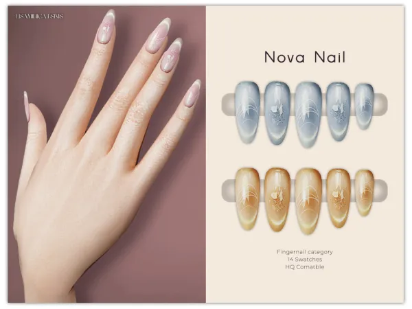 Alpha Nova Nail by Lisaminicatsims - The Sims 4 Custom Content