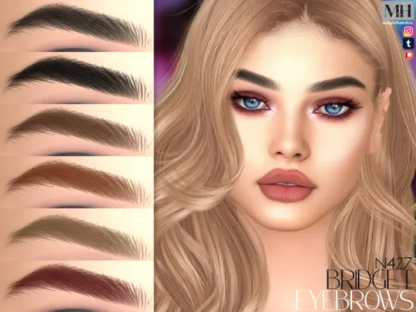 Alpha Bridget Eyebrows N427 - The Sims 4 Custom Content
