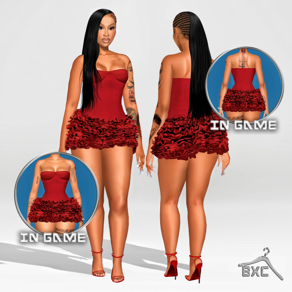 Alpha RED VELVET SET by simsfinds - The Sims 4 Custom Content