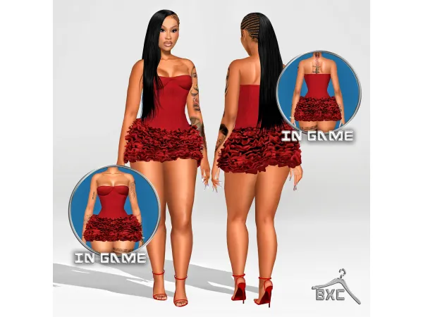 Alpha RED VELVET SET by Baddiexsimmer - The Sims 4 Custom Content