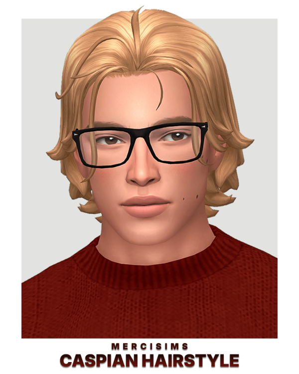 Maxis Match Caspian Hairstyle by Mercisims - The Sims 4 Custom Content