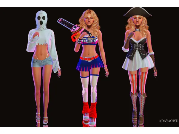 Alpha Halloween Lookbook by dayaowu - The Sims 4 Custom Content
