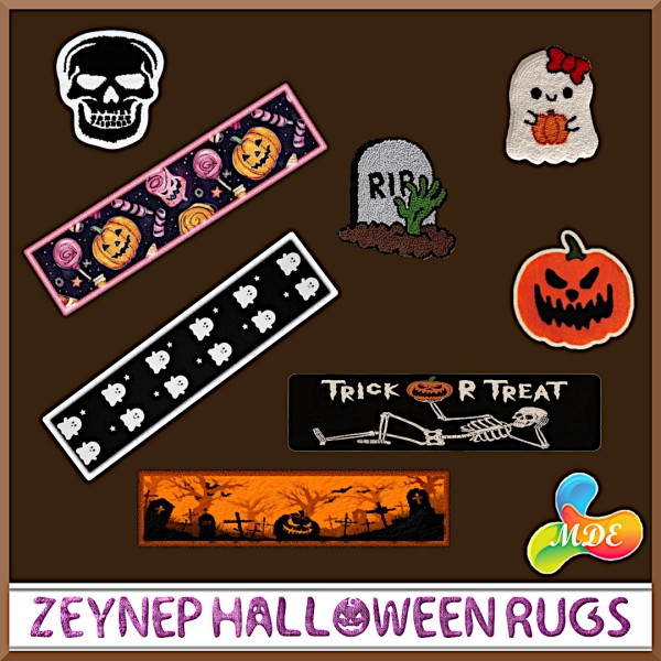 Alpha Zeynep Halloween Rugs by mde - The Sims 4 Custom Content