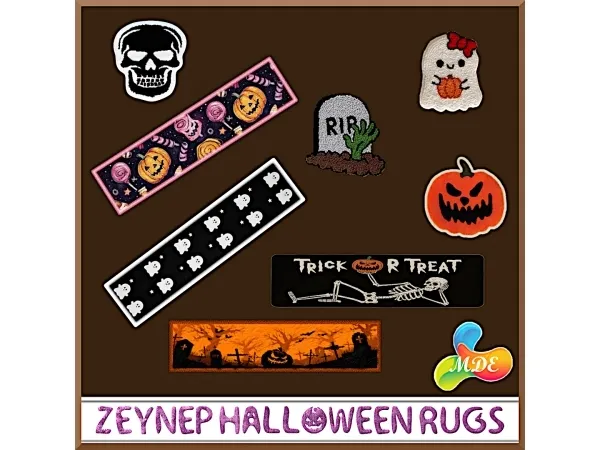 Alpha Zeynep Halloween Rugs - The Sims 4 Custom Content