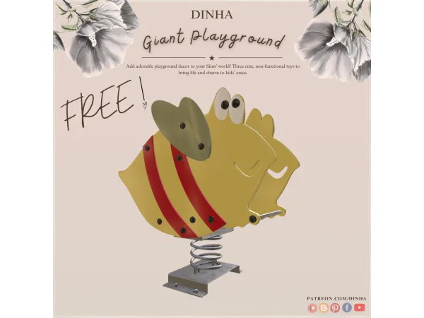 Alpha Giant Playground Bee Toy - The Sims 4 Custom Content