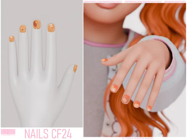 Alpha Nails CF24 - The Sims 4 Custom Content