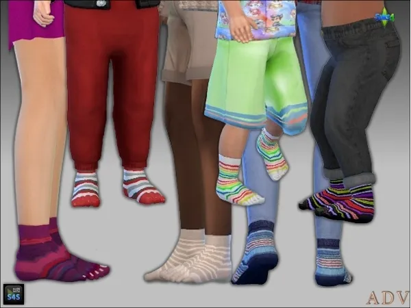 Maxis Match Socks for kids and toddlers - The Sims 4 Custom Content