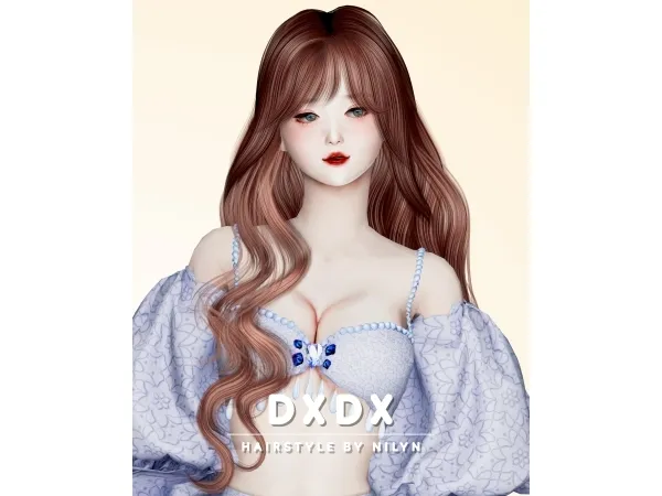 Alpha NILYN DXDX HAIR - The Sims 4 Custom Content