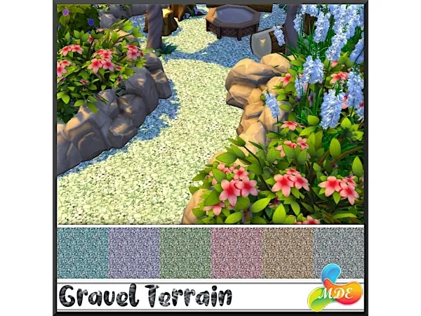Alpha Gravel Terrain Set - The Sims 4 Custom Content