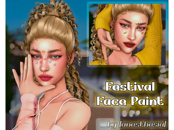 Mix [anesthesia] Festival Face Paint - The Sims 4 Custom Content