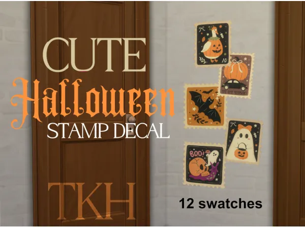 Maxis Match Cute Halloween Stamp decal by tkhsims - The Sims 4 Custom Content