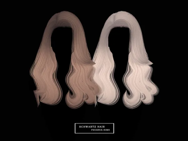 Alpha Schwartz Hair - The Sims 4 Custom Content