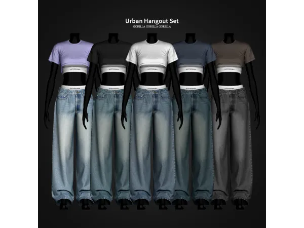 Alpha Urban Hangout Set by gorillax3 - The Sims 4 Custom Content