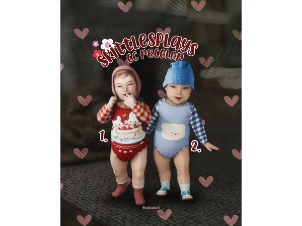 Mix INFANT ONESIE RECOLOR by soljaesims4 - The Sims 4 Custom Content