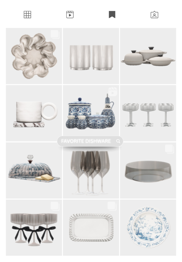 Alpha FAVORITE DISHWARE by simsfinds - The Sims 4 Custom Content