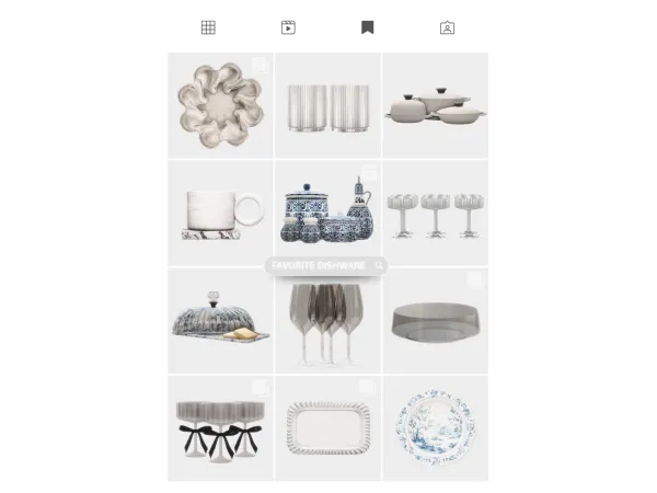 Alpha FAVORITE DISHWARE by farfallasims - The Sims 4 Custom Content