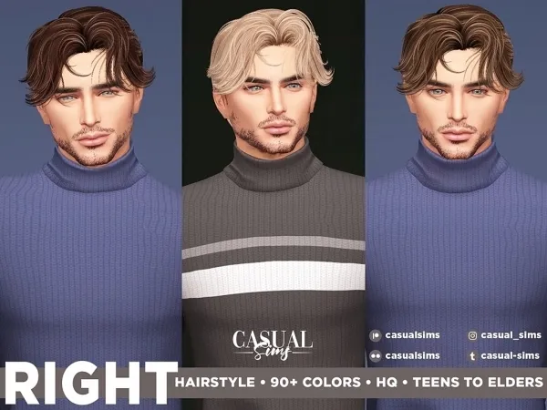Alpha Right Hairstyle - The Sims 4 Custom Content