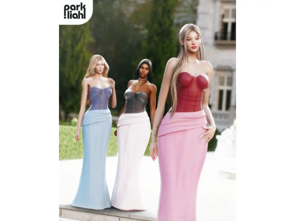 Alpha PARKLIAH REBECA DRESS (SIMS 4 BLENDER VERSION) - The Sims 4 Custom Content