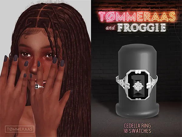 Alpha Tu00d8MMERAAS x Froggie Cedella Ring for Feminine Frame - The Sims 4 Custom Content