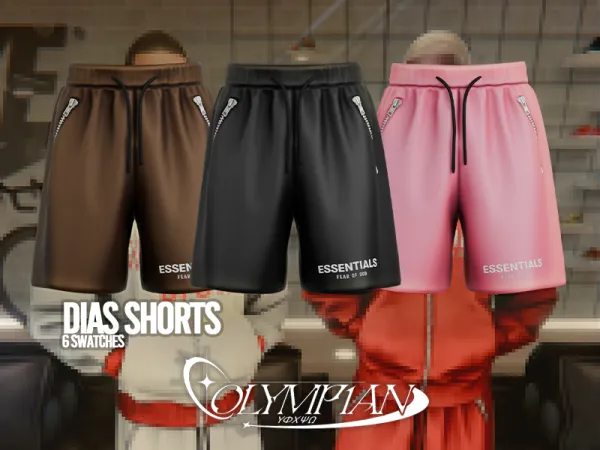 Alpha Olympian Dias Shorts (Standard Version) - The Sims 4 Custom Content