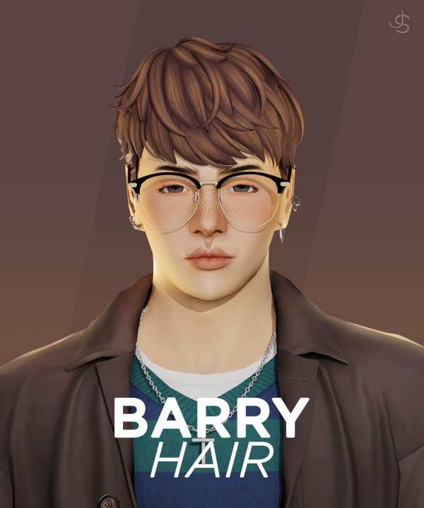 Maxis Match Barry Hair by simsfinds - The Sims 4 Custom Content