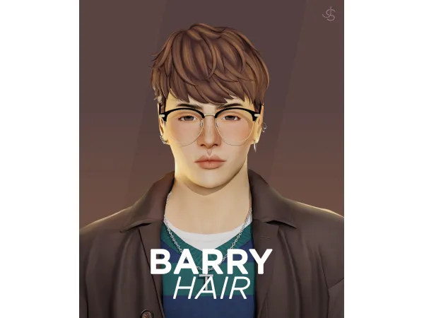Maxis Match Barry Hair by johnnysims - The Sims 4 Custom Content