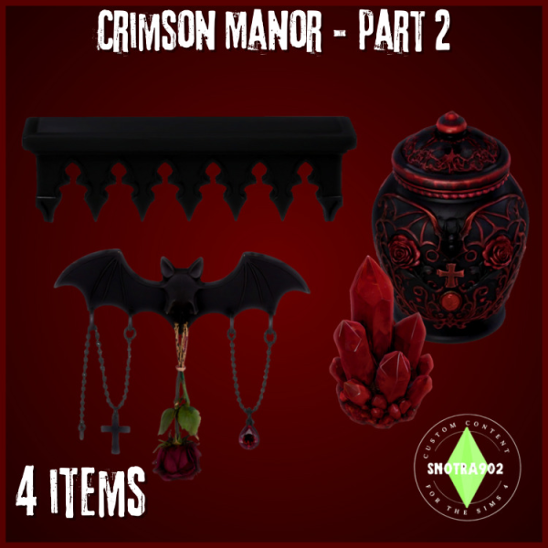 Mix Crimson Manor Part 2 by simsfinds - The Sims 4 Custom Content