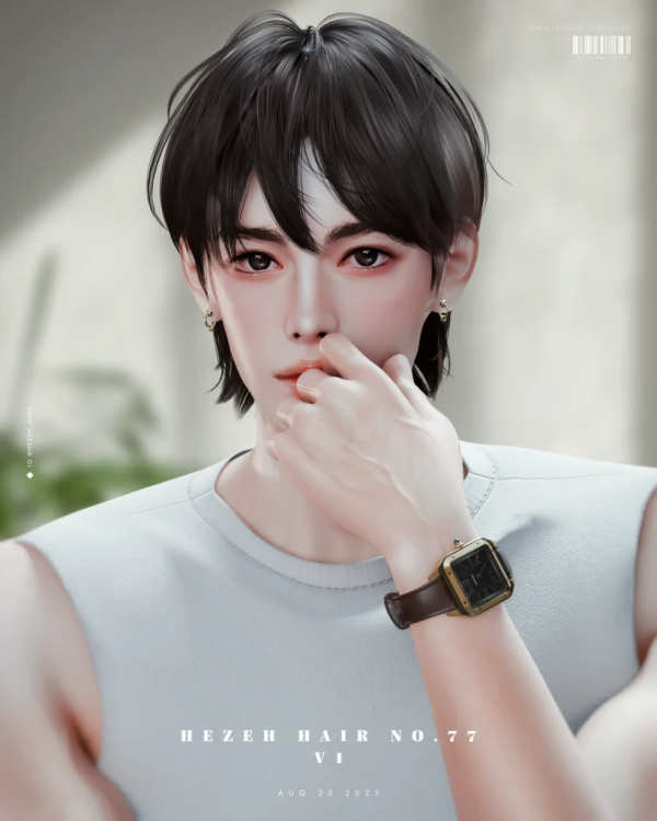 Alpha [Hezeh] Hair No 77 V1 by simsfinds - The Sims 4 Custom Content