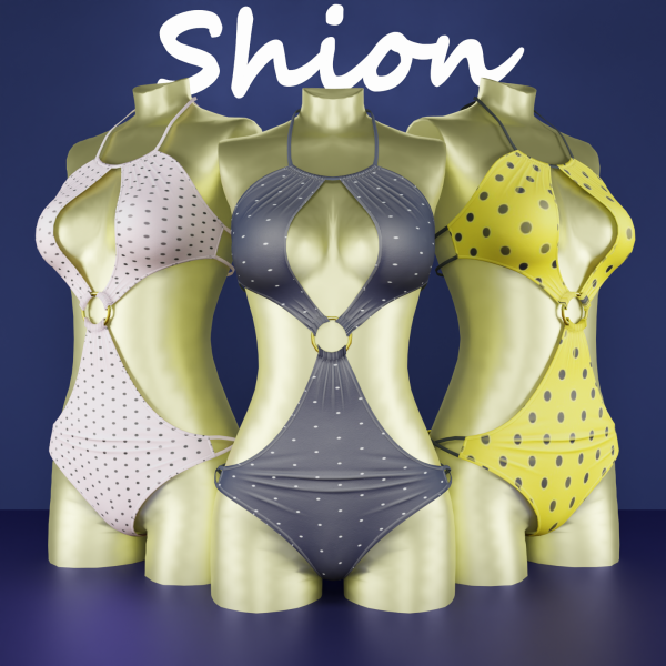 Alpha Shion Manisa Polka Dot Swimsuit by shion_sims - The Sims 4 Custom Content