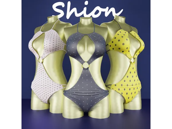Alpha Shion Manisa Polka Dot Swimsuit - The Sims 4 Custom Content