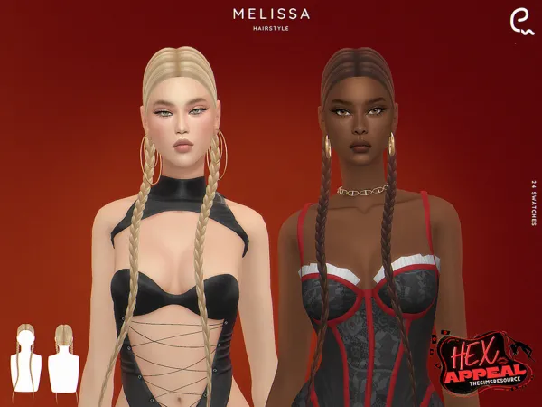Maxis Match Hex Appeal Melissa Hairstyle by Enriques4 - The Sims 4 Custom Content