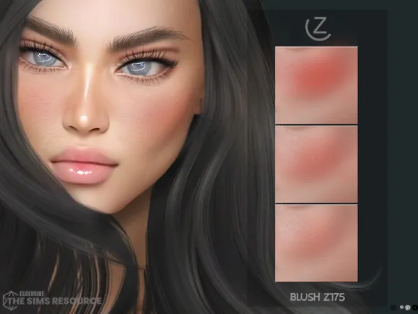 Alpha BLUSH Z175 by ZENX - The Sims 4 Custom Content