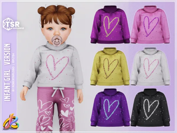 Mix Girl Top 322 Infant by RobertaPLobo - The Sims 4 Custom Content