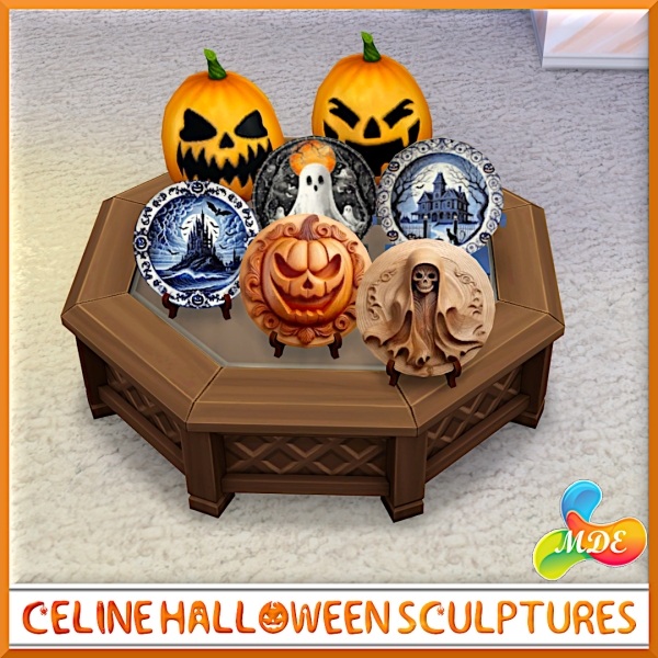 Alpha Celine Halloween Sculptures by mde - The Sims 4 Custom Content