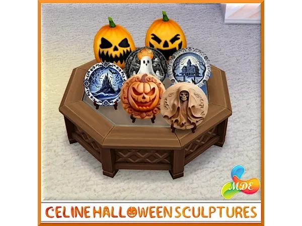 Alpha Celine Halloween Sculptures - The Sims 4 Custom Content