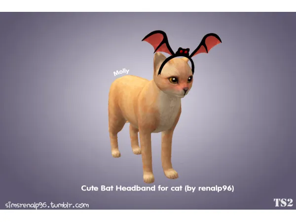 [Cute Bat Headband for cat The Sims 2] by simsrenalp96